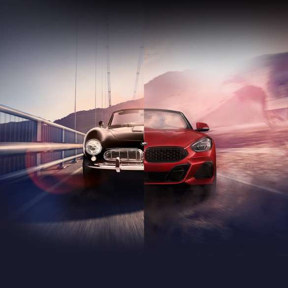 BMW 507 ו- BMW Z4 רודסטר מסך מפוצל לסביבת הנהג של BMW 507ו- BMW Z4 רודסטר