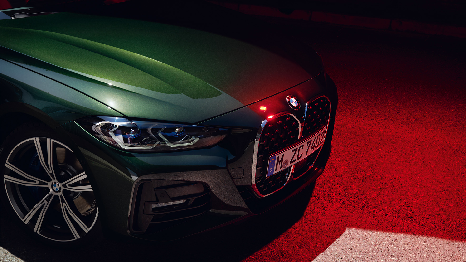 גריל הכליות הקדמי BMW סדרה 4 קבריולה הסדרה 4 קבריולה Sanremo Green מבט מלפנים