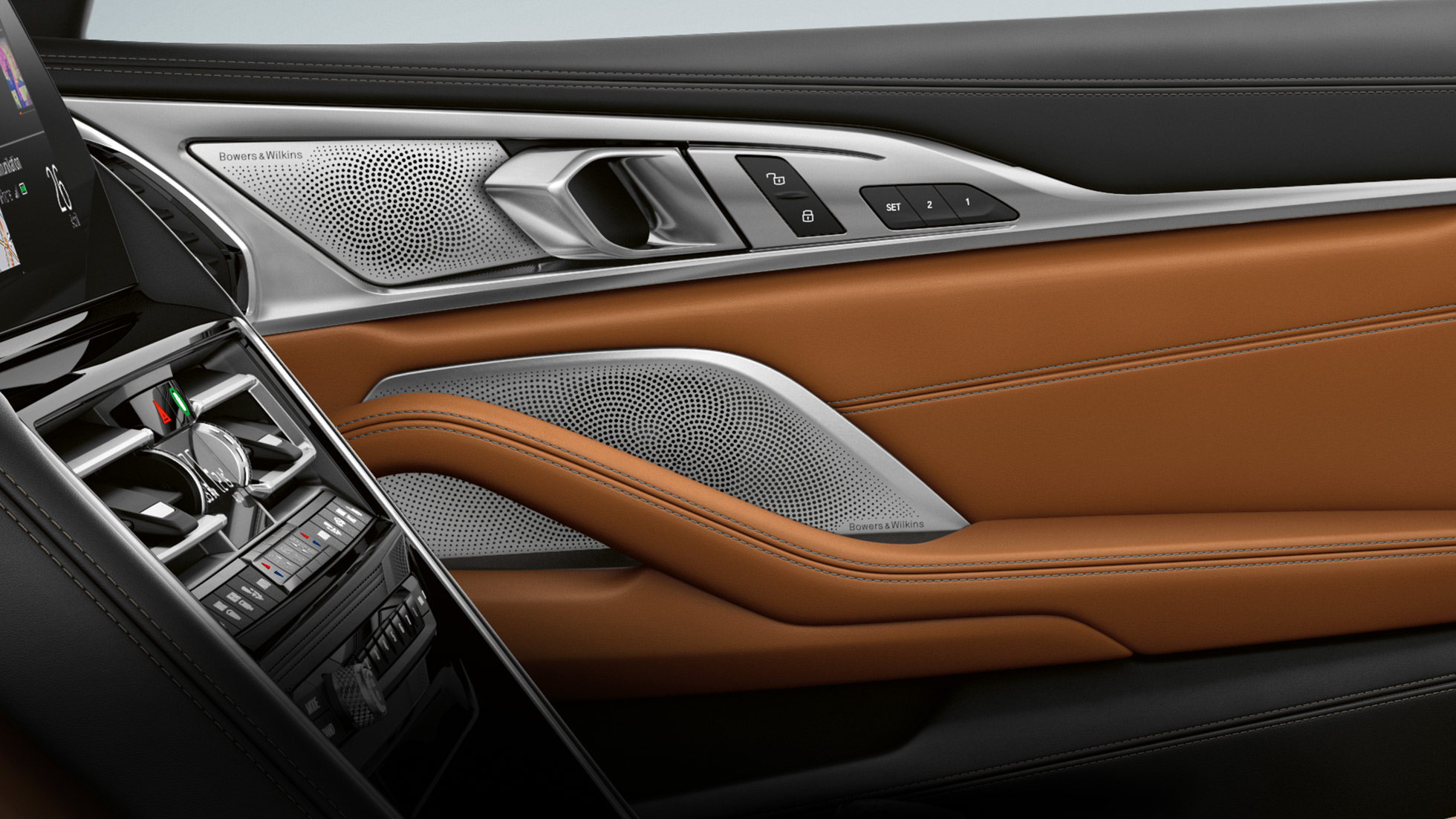BMW M850i xDrive, תא נוסעים, מערכת שמע Bowers & Wilkins Diamond עם צליל היקפי. BMW M850i xDrive, תא נוסעים, מערכת שמע Bowers & Wilkins Diamond עם צליל היקפי.