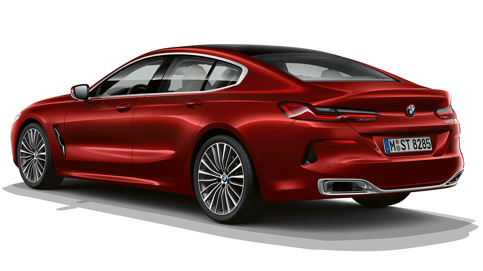 דגם בסיסי, תמונה 3/4 אחורית BMW סדרה 8 גראן קופה, דגם בסיסי, תמונה 3/4 אחורית