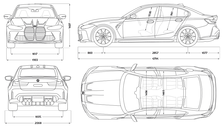 BMW M3 מבט צדדי BMW M3 Green metallic מבט צדדי