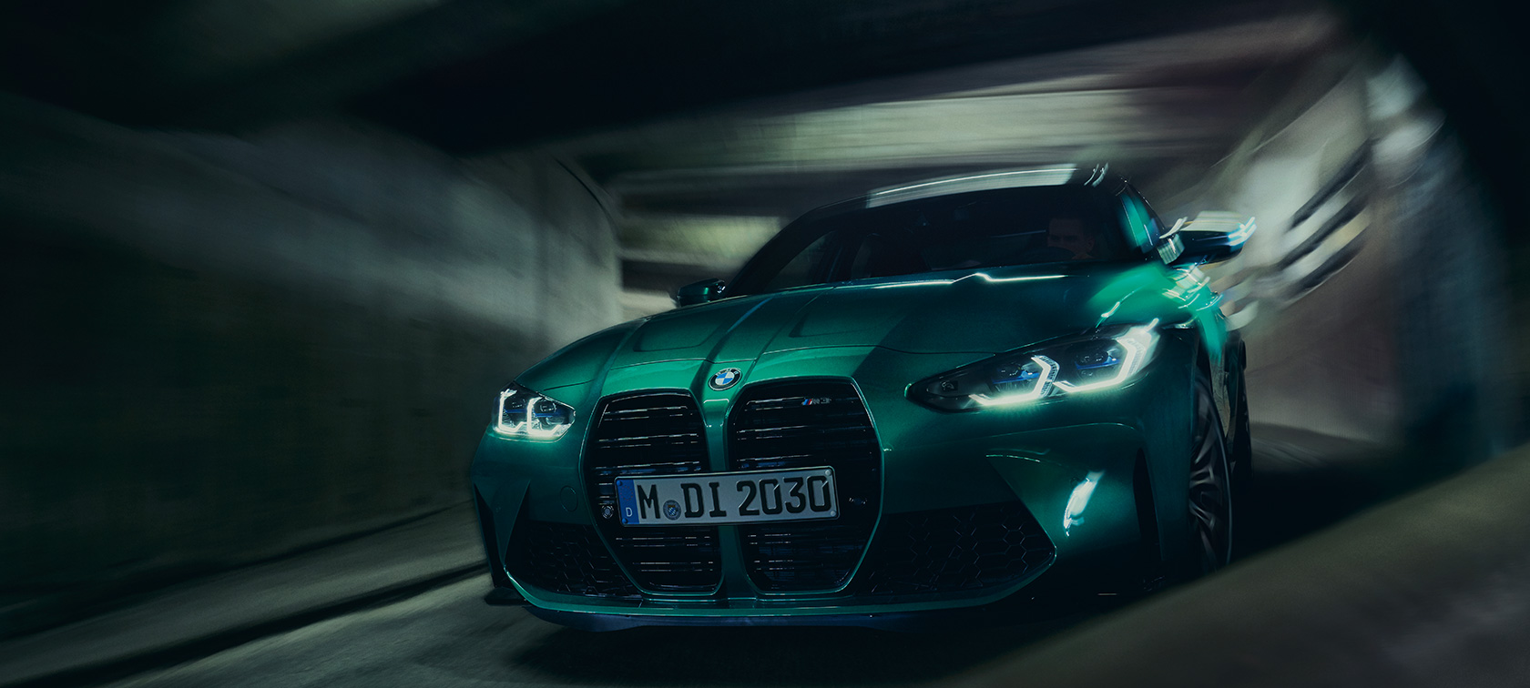 BMW M3 מבט קדמי BMW M3 Green metallic מבט קדמי