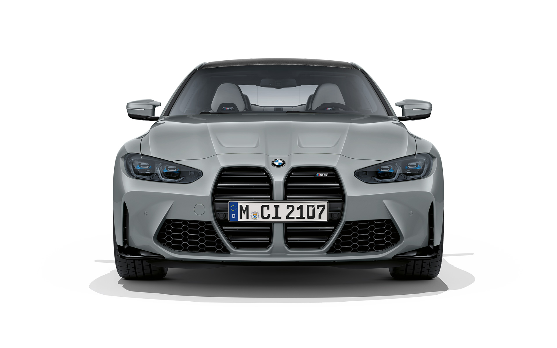 BMW M4 קופה G82 2020 אפור מטאלי Brooklyn Grey מבט קדמי 