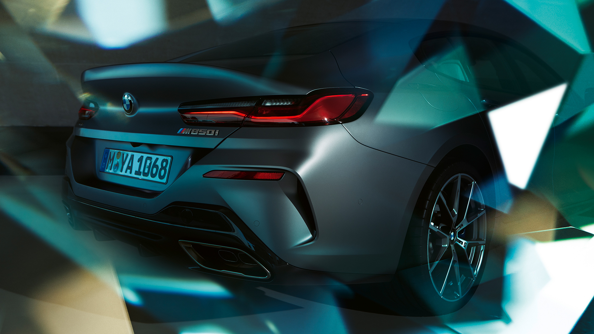 BMW M850i xDrive גראן קופה, חלק אחורי עם צינורות מפלט מעוצבים BMW M850i xDrive גראן קופה, עיצוב, חלק אחורי עם צינורות מפלט מעוצבים