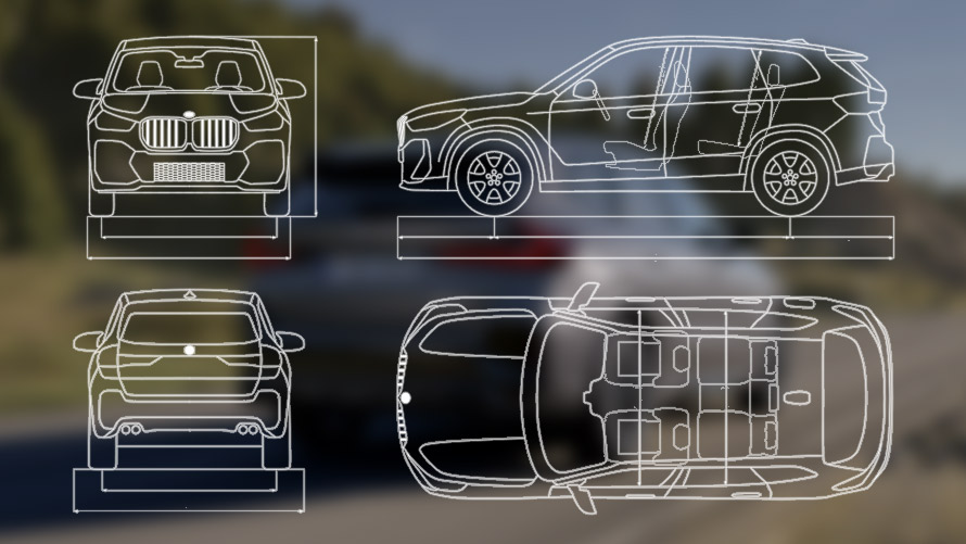 תרשימי מידות BMW X1 M35i xDrive תרשימי מידות BMW X1 M35i xDrive