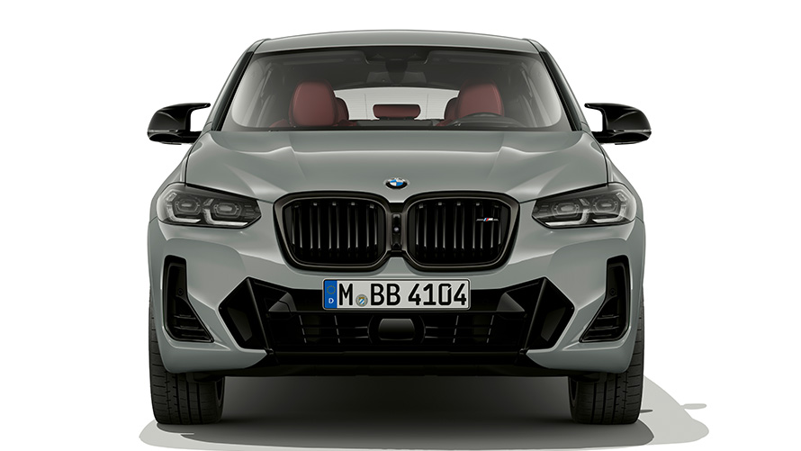 BMW X4 Brooklyn Grey עיצוב קדמי 2021 BMW X4 Brooklyn Grey עיצוב קדמי צילום תקריב 2021