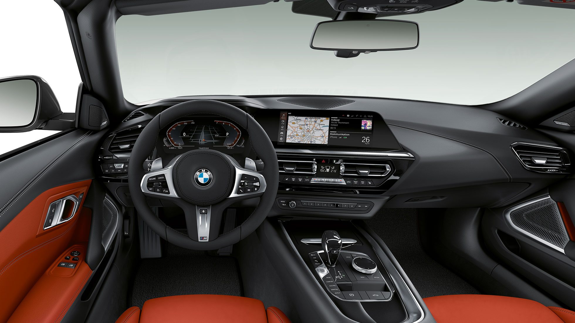 BMW Z4 רודסטר עם חבילת העיצוב Sport Line גלגל ההגה וסביבת הנהג ב-BMW Z4 רודסטר עם חבילת העיצוב Sport Line