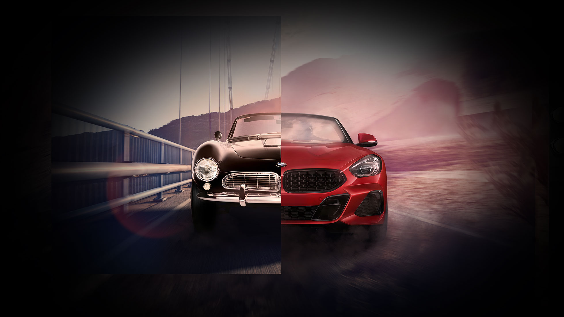 BMW 507 ו- BMW Z4 רודסטר מסך מפוצל לסביבת הנהג של BMW 507ו- BMW Z4 רודסטר