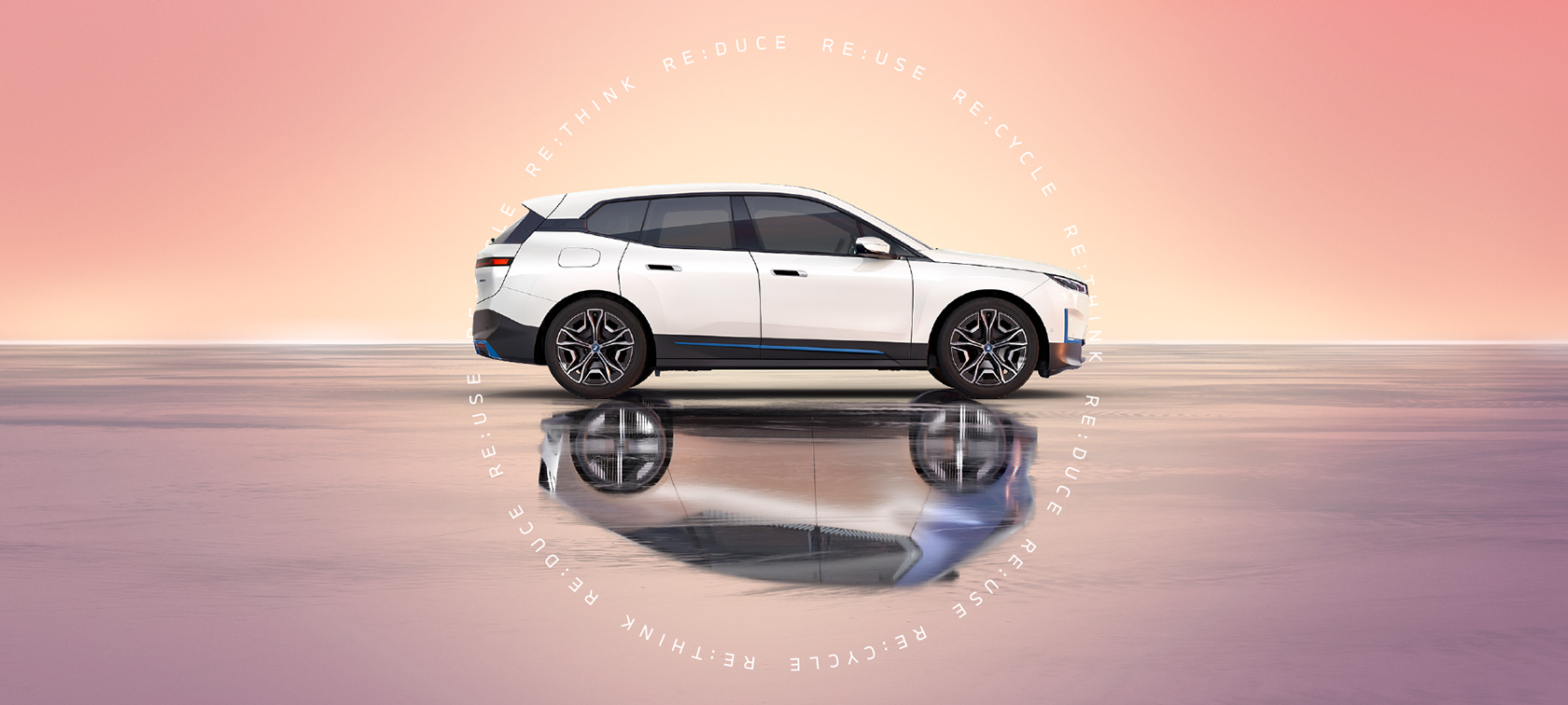 BMW i Vision Circular קיימות ב-BMW קיימות ב-BMW BMW i Vision Circular מבט צדדי בעמידה